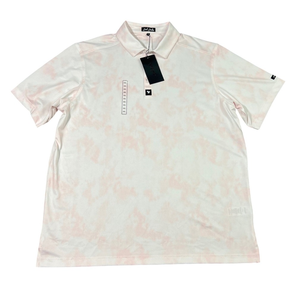 NWT Bad Birdie Men's XXL Pique Golf Polo Shirt Day Dreamin Blush BBMP007-640B